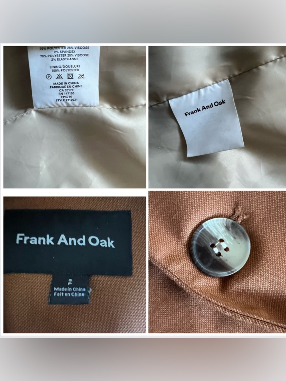 Brown with Rust Tone •Double-Breasted Blazer •Classic Work Wear •Minimalist - Picture 10 of 13